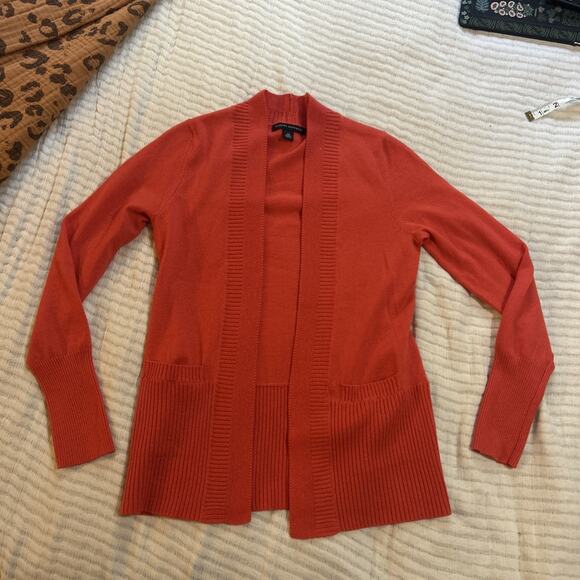 Banana Republic Sweaters - Banana Republic Orange Women’s Wool Blend Cardigan XS Open Front Sweater